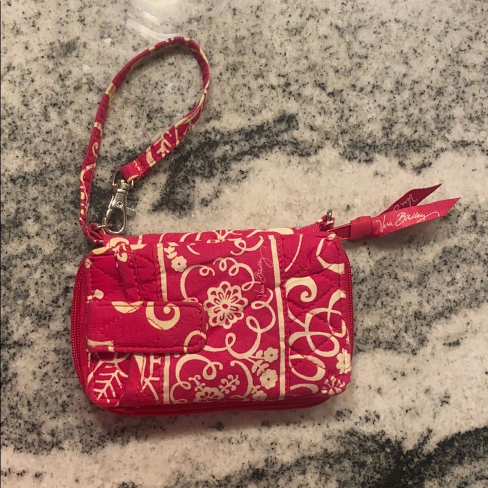 Vera Bradley Pink White Wallet Wristlet